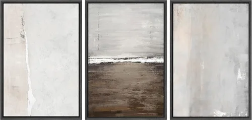 Vista 66 de SIGNWIN Lienzo enmarcado para pared, juego de arte abstracto de serenidad costera, ilustraciones abstractas junto al mar, arte moderno, decorativo