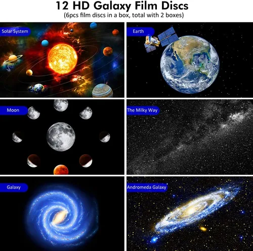 Vista 3 de Galaxy Projector for Bedroom,Planetarium Star Projector,Ultra Clear Galaxy Night Light with 4K Replaceable 13 Galaxy Discs 360 Degree Rotation Real