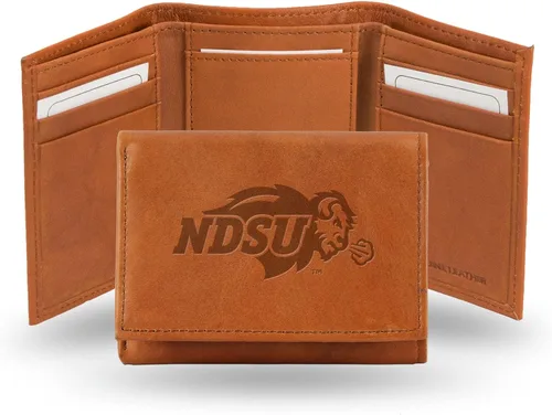 Vista 21 de Rico Industries NCAA Alabama Crimson Tide - Cartera triple de piel en relieve, color marrón
