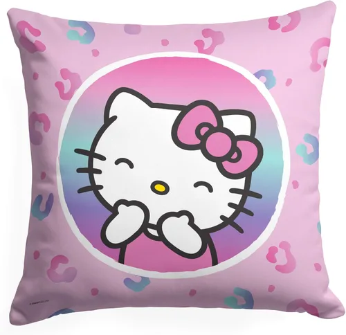 Vista 16 de Northwest Almohada Hello Kitty, 18 x 18 pulgadas, Cocoa Cutie