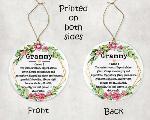 Vista 3 de Recuerdo de Grammy - Adorno de Navidad y Día de la Madre - Regalo de Grammy