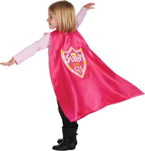 Vista 2 de C.R. Gibson Pink 'Big Sister' Superhero Cape Children's Costume, 3pc, 22'' L