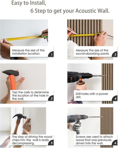 Vista 6 de Paneles de listones de chapa de madera acústica para decoración de paredes interiores y techos 3D sin costuras empalmadas absorbentes de sonido