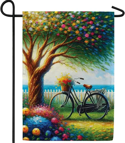 Vista 42 de A Little Rain Gnome Umbrella Garden Flag 12.5" x 18" Double Sided