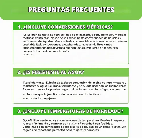 Vista 9 de Tabla de conversión de cocina, 1 unidad, suministros y accesorios para hornear, 6 x 8 pulgadas, tabla de conversión de medición magnética