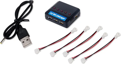 Vista 2 de SummitLink Batería Lipo 150mah 1s 3.7v 25c (cargador de 5 puertos) (1 juego)