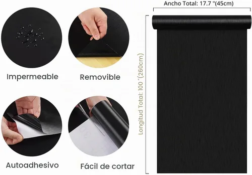 Vista 8 de CHIHUT - Papel de contacto de acero inoxidable para electrodomésticos Negro