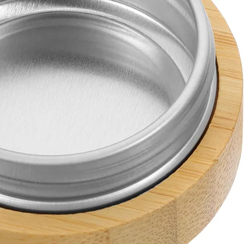 Vista 3 de Aluminum Tin with Bamboo Lid for Travel Cosmetic Samples