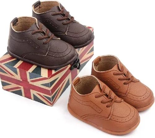 Vista 7 de Zapatos Oxford de piel sintética para niños y niñas, adecuados para gatear, vestido de boda, fiestas de cumpleaños y cualquier ocasión