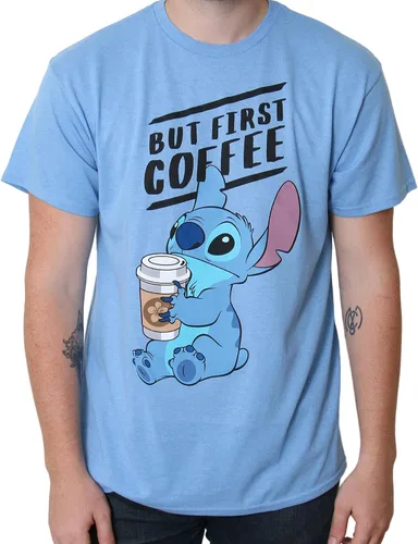 Vista 3 de Disney Lilo and Stitch Coffee First - Camiseta para adultos