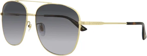 Vista 2 de Gucci Gafas unisex de diseño de moda doradas doradas y grises