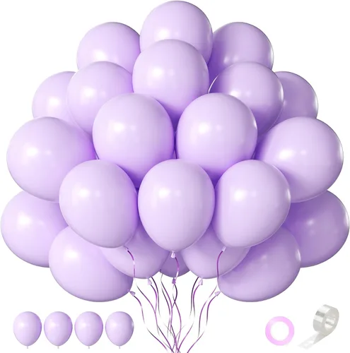 Vista 31 de Globos rosa claro, 125 piezas de diferentes tamaños de 8, 12, 10, 5 pulgadas, kit de arco de globos rosa pálido pastel para princesa, cumpleaños
