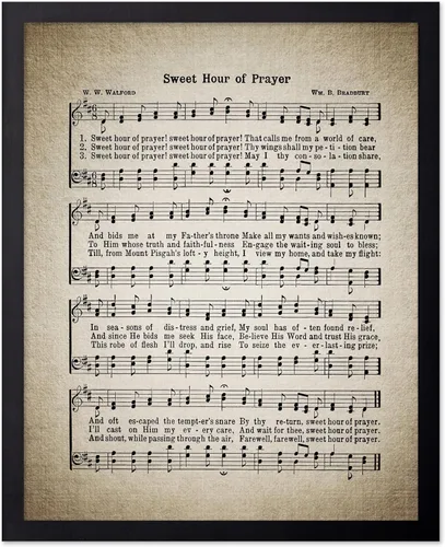Vista 8 de Poster Master Póster de partitura de música vintage, impresión de himno retro, regalo para músico, amigo, "How Great Thou Art, himno, verso