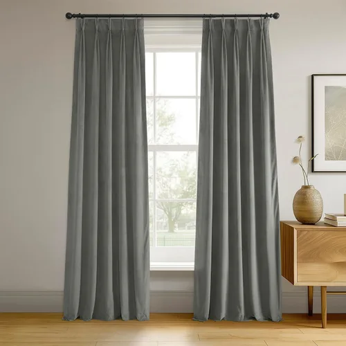Vista 16 de HPD Half Price Drapes Cortinas Opacas de Terciopelo - 84 Pulgadas de Largo 1 Panel Cortina Opaca Signature Plisada para Sala de Estar y Dormitorio