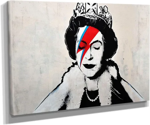 Vista 31 de Arte en lienzo de Banksy para pared, decoración del hogar, lienzo pre-estirado - varios tamaños