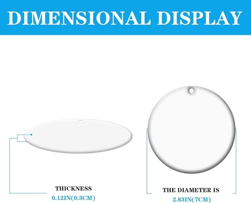 Vista 2 de 25 PCS Adornos de Cerámica en Blanco para Sublimación de 3 pulgadas Redondos Impresos por Ambos Lados Decoración de Cerámica Blanca Hecha a Mano DIY