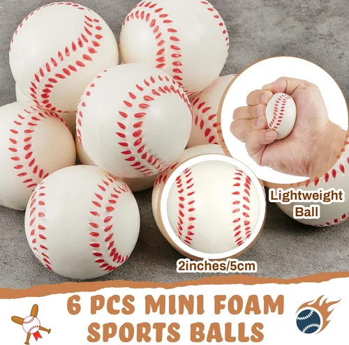 Vista 3 de Libima Small Wooden Baseball Bats with 2 Inch Foam Baseballs