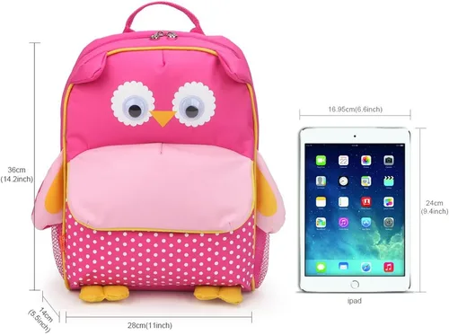 Vista 8 de Yodo Mochila escolar para niños pequeños, etiqueta con nombre y correa para el pecho