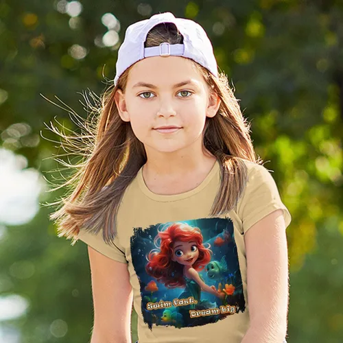 Vista 3 de Swim Fast Mermaid Toddler T-Shirt - Birthday Present Ideas - Kids Apparel