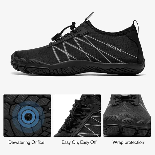 Vista 4 de HIITAVE - Zapatos de agua minimalistas para mujer, de secado rápido, para hacer natación, bucear, surfear, hacer deportes acuáticos, ir a