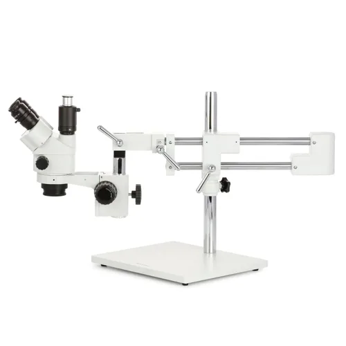 Vista 5 de AmScope - Microscopio de zoom bloqueable estéreo simul-Focal 3.5X-45X en soporte de brazo dual - SM-4NTPX