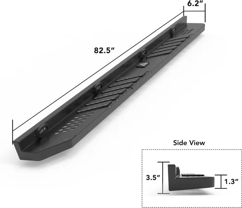 Vista 6 de Escalones laterales para Jeep Gladiator 2019-2026 de 4 puertas con luz de posición LED WOLFSTORM - Accesorios de repuesto para estribo de acero
