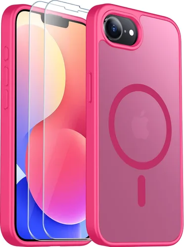 Vista 264 de SPIDERCASE Funda magnética translúcida diseñada para iPhone 11, con 2 protectores de pantalla de vidrio templado, antihuellas, para iPhone 11 de 6.1
