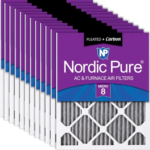 Vista 66 de Nordic Pure 20x20x1 (Tamaño real: 19 1/2 x 19 1/2 x 3/4) Filtros de aire para caldera/aire acondicionado Poly Green MERV 6 – Reduce el polvo