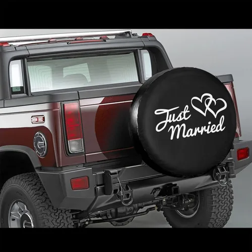 Vista 33 de Cool Cat and UFO Spare Tire Cover Wheel Protectors Dust-Proof Wheel Tire Cover Fit Trailer, Rv, Sand Many Vehicle 14inch