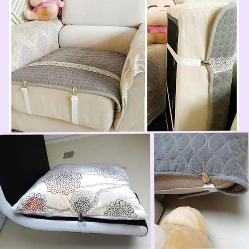 Vista 5 de 10 correas ajustables para sábanas, clips para sábanas, soporte elástico para sábanas bajeras, clips de correas de sábana bajera, tirantes de cierre