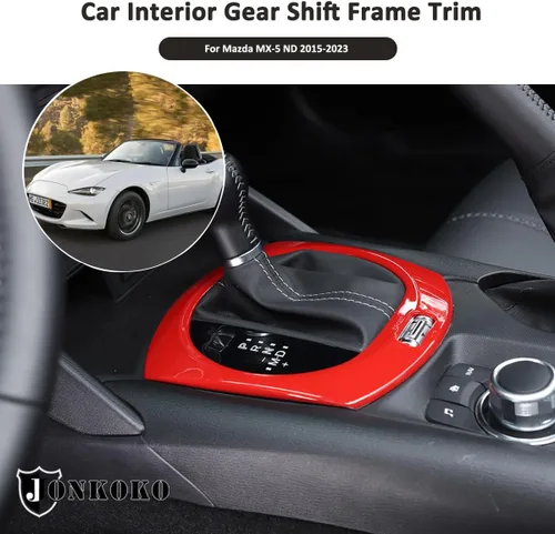 Vista 4 de Adhesivo para marco de cambio de marcha interior de automóvil para Mazda MX-5 ND 2015-2023 Cubierta de panel de consola central, accesorios