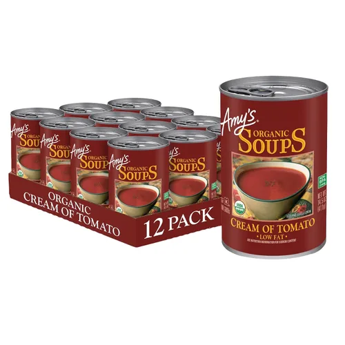 Vista 14 de Amy's Sopa, sin gluten, crema orgánica de tomate, baja en grasa, 14.5 onzas