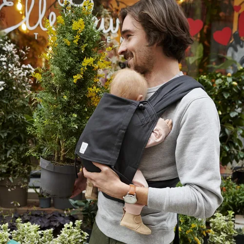Vista 4 de Stokke Limas Carrier, negro (OCS) - Portabebés recién nacido con media hebilla - Tres opciones de transporte - Seguro desde el nacimiento y hasta 33