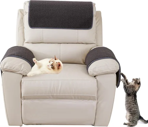 Vista 12 de Funda para reposabrazos de sofá, funda para reposabrazos de silla reclinable, funda de terciopelo de cordero, antideslizante, protector de muebles