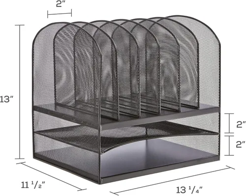 Vista 3 de Productos Safco 3255BL Onyx malla organizador de computadora con 2 horizontal/6 vertical secciones, Azul