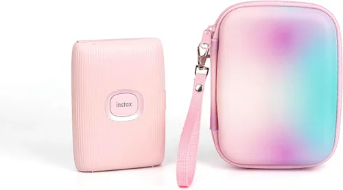 Vista 2 de MUZIRI KINOKOO Funda rígida de EVA compatible con Fuji Instax Mini EVO Camera Mini Link 2/Mini EVO Bolsa para impresora fotográfica con correa