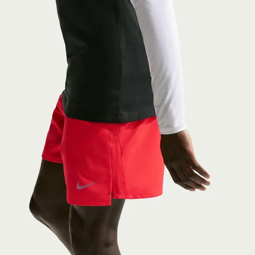 Vista 9 de Nike Men's Challenger Dri-Fit 7" Brief-Lined Running Shorts Carmesí claro/Carmesí claro/Plata reflectante