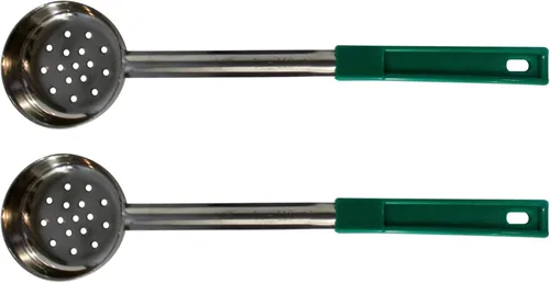 Vista 16 de Cuchara de acero inoxidable sólido de 1 onza para medir y servir; cucharas de grado comercial (paquete de 2) Commercial-Grade Spoodle for