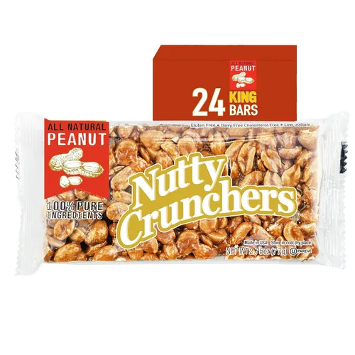 Vista 10 de Nutty Crunchers Barras grandes de ingredientes naturales (paquete variado (4 sabores), 12 barras King por caja)