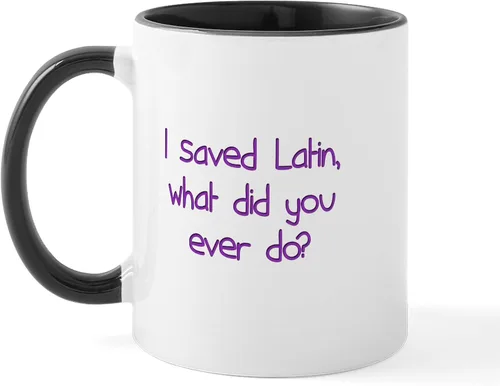Vista 6 de CafePress I Saved Latin Mug Taza de café de cerámica de 11 oz (11.0 fl oz)