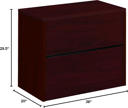 Vista 2 de HON 10563NN Serie 10500 Archivo lateral de dos cajones 36w x 20d x 29-1/2h caoba