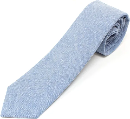 Vista 67 de Corbata delgada de algodón cambray para hombre, estilo desgastado texturizado - 2 1/2 pulgadas de ancho
