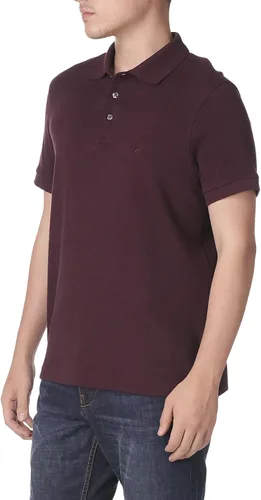 Vista 4 de Nautica Polo de algodón suave y ajustado de manga corta para hombre