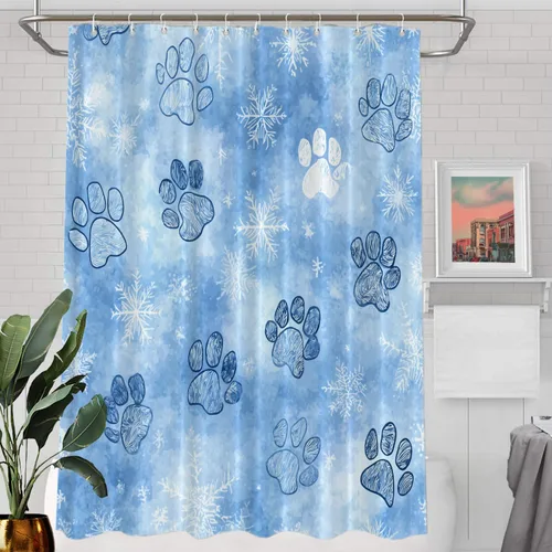 Vista 79 de Batmerry Maritime Nautical Hookless Shower Curtain with Snap in Liner Set, Anchors Ship Wheel Bath Curtain Magnetic Hem Quick-Drying Waterproof