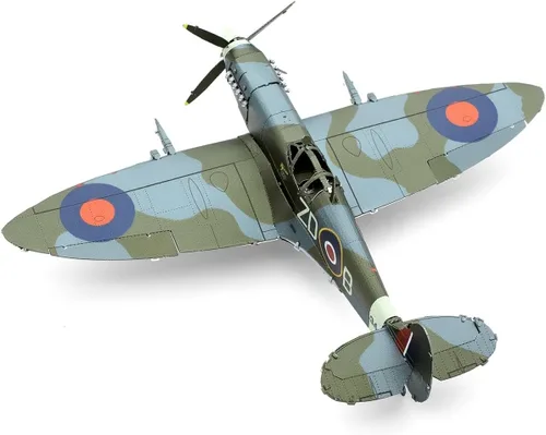 Vista 6 de Fascinations Metal Earth Supermarine Spitfire Color 3D Kit de modelo de metal con pinzas