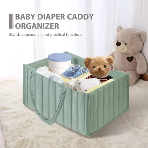 Vista 3 de Organizador y almacenamiento de pañales para bebé, bolsa de pañales, regalos de baby shower, contenedor de almacenamiento de pañales para guardería