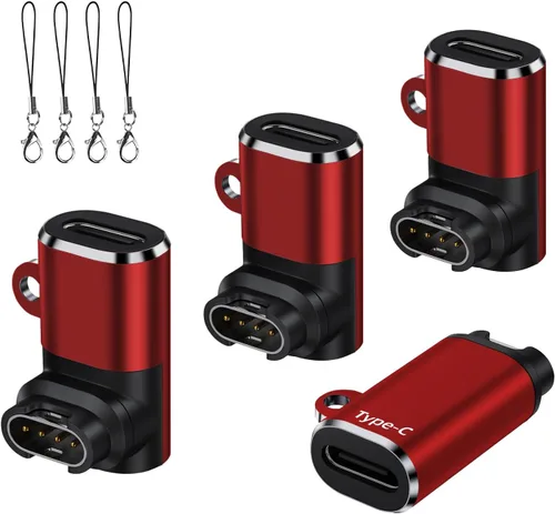 Vista 11 de Adaptador de cable de carga USB C a Garmin Watch, paquete de 4, cable de carga Garmin tipo C para Fenix 9 8 7 6 Pro Solar, Vivoactive 6 5 4S, Venu 3