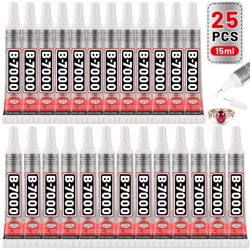 Vista 12 de B7000 - Pegamento para cuentas de joyería para hacer joyas, pegamento transparente de cristal 3.7 fl oz B7000+Plus pegamento superadhesivo multiusos