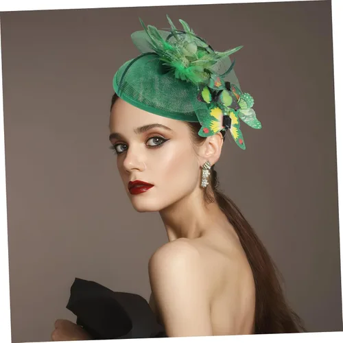 Vista 7 de FRCOLOR Tocado con diseño de mariposas para fiesta de té
