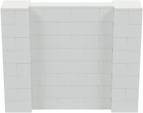 Vista 52 de EverBlock Kit de pared de 5 x 4 pies Bloques de construcción modulares Sistema de pared para edificios, pantallas y estructuras Divisor